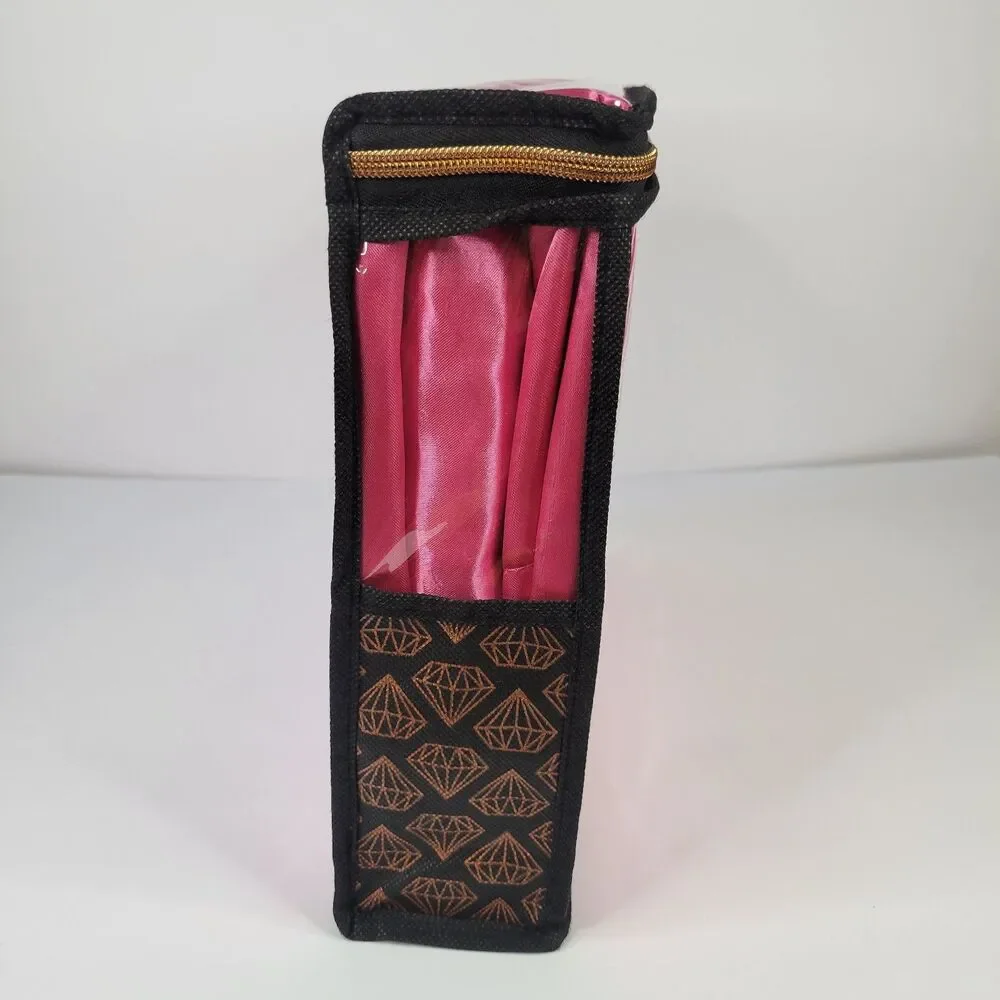 Juicy Couture Hot Pink Satin 4pc QUEEN Sheets Set Easy Care Sleek Smooth Fuchsia